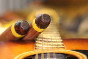 Percussion sticks and guitar
